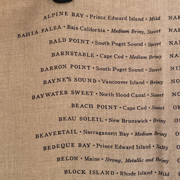 Sir Madam North American Oysters Table Runner - Thumbnail 3